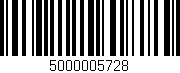 Código de barras (EAN, GTIN, SKU, ISBN): '5000005728'