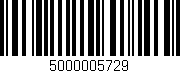 Código de barras (EAN, GTIN, SKU, ISBN): '5000005729'