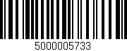 Código de barras (EAN, GTIN, SKU, ISBN): '5000005733'