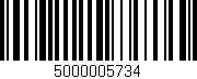Código de barras (EAN, GTIN, SKU, ISBN): '5000005734'