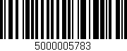 Código de barras (EAN, GTIN, SKU, ISBN): '5000005783'