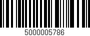 Código de barras (EAN, GTIN, SKU, ISBN): '5000005786'
