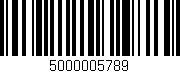 Código de barras (EAN, GTIN, SKU, ISBN): '5000005789'