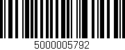 Código de barras (EAN, GTIN, SKU, ISBN): '5000005792'