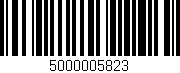 Código de barras (EAN, GTIN, SKU, ISBN): '5000005823'