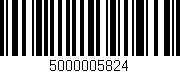 Código de barras (EAN, GTIN, SKU, ISBN): '5000005824'