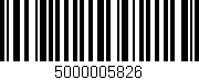 Código de barras (EAN, GTIN, SKU, ISBN): '5000005826'