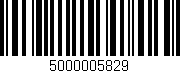 Código de barras (EAN, GTIN, SKU, ISBN): '5000005829'