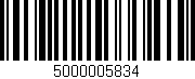 Código de barras (EAN, GTIN, SKU, ISBN): '5000005834'