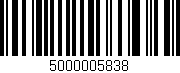 Código de barras (EAN, GTIN, SKU, ISBN): '5000005838'