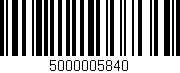 Código de barras (EAN, GTIN, SKU, ISBN): '5000005840'