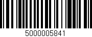 Código de barras (EAN, GTIN, SKU, ISBN): '5000005841'