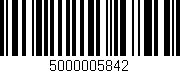 Código de barras (EAN, GTIN, SKU, ISBN): '5000005842'