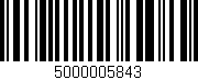Código de barras (EAN, GTIN, SKU, ISBN): '5000005843'