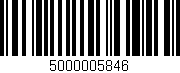 Código de barras (EAN, GTIN, SKU, ISBN): '5000005846'