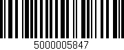 Código de barras (EAN, GTIN, SKU, ISBN): '5000005847'