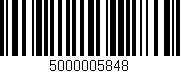 Código de barras (EAN, GTIN, SKU, ISBN): '5000005848'