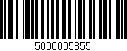 Código de barras (EAN, GTIN, SKU, ISBN): '5000005855'