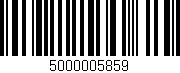 Código de barras (EAN, GTIN, SKU, ISBN): '5000005859'