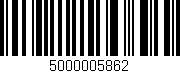 Código de barras (EAN, GTIN, SKU, ISBN): '5000005862'