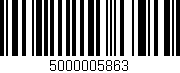 Código de barras (EAN, GTIN, SKU, ISBN): '5000005863'