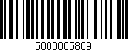Código de barras (EAN, GTIN, SKU, ISBN): '5000005869'