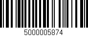 Código de barras (EAN, GTIN, SKU, ISBN): '5000005874'