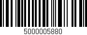 Código de barras (EAN, GTIN, SKU, ISBN): '5000005880'