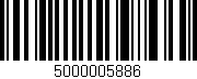 Código de barras (EAN, GTIN, SKU, ISBN): '5000005886'