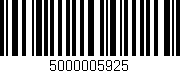 Código de barras (EAN, GTIN, SKU, ISBN): '5000005925'