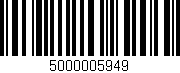 Código de barras (EAN, GTIN, SKU, ISBN): '5000005949'