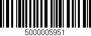 Código de barras (EAN, GTIN, SKU, ISBN): '5000005951'