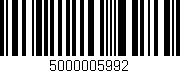 Código de barras (EAN, GTIN, SKU, ISBN): '5000005992'