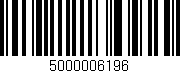 Código de barras (EAN, GTIN, SKU, ISBN): '5000006196'