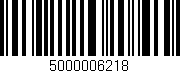 Código de barras (EAN, GTIN, SKU, ISBN): '5000006218'