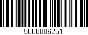 Código de barras (EAN, GTIN, SKU, ISBN): '5000006251'