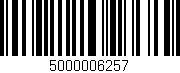 Código de barras (EAN, GTIN, SKU, ISBN): '5000006257'
