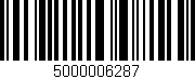 Código de barras (EAN, GTIN, SKU, ISBN): '5000006287'