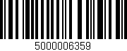 Código de barras (EAN, GTIN, SKU, ISBN): '5000006359'