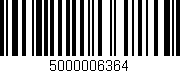 Código de barras (EAN, GTIN, SKU, ISBN): '5000006364'