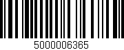 Código de barras (EAN, GTIN, SKU, ISBN): '5000006365'