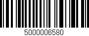 Código de barras (EAN, GTIN, SKU, ISBN): '5000006580'