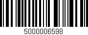 Código de barras (EAN, GTIN, SKU, ISBN): '5000006598'