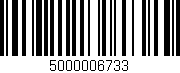 Código de barras (EAN, GTIN, SKU, ISBN): '5000006733'