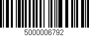 Código de barras (EAN, GTIN, SKU, ISBN): '5000006792'