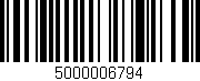 Código de barras (EAN, GTIN, SKU, ISBN): '5000006794'