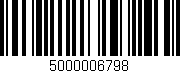 Código de barras (EAN, GTIN, SKU, ISBN): '5000006798'