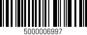 Código de barras (EAN, GTIN, SKU, ISBN): '5000006997'