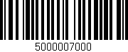Código de barras (EAN, GTIN, SKU, ISBN): '5000007000'