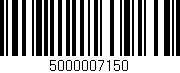 Código de barras (EAN, GTIN, SKU, ISBN): '5000007150'
